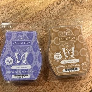 NWT Pack of 2 Scentsy Wax Melts - Lavender and Baked Apple Pie